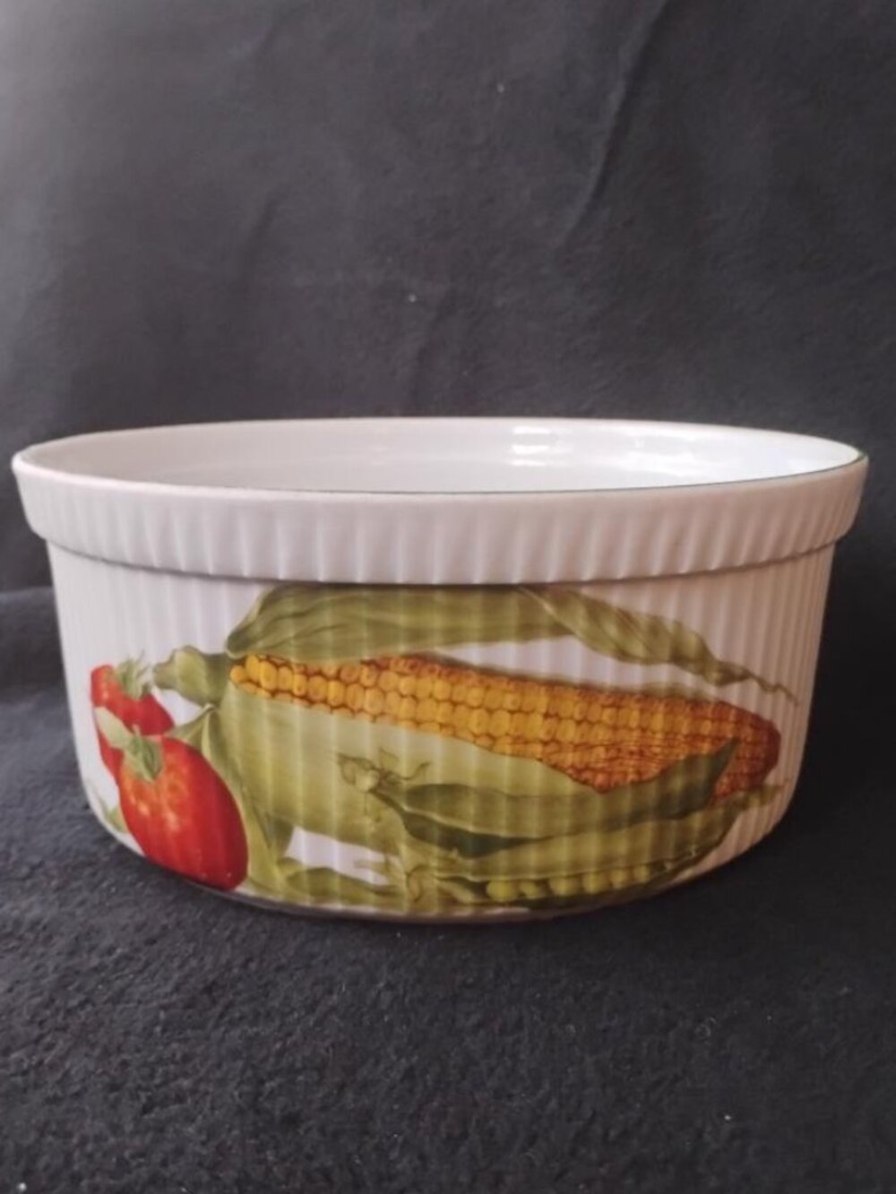 L. Lourioux Souffle Dish Le Faune France Vegetable Pattern